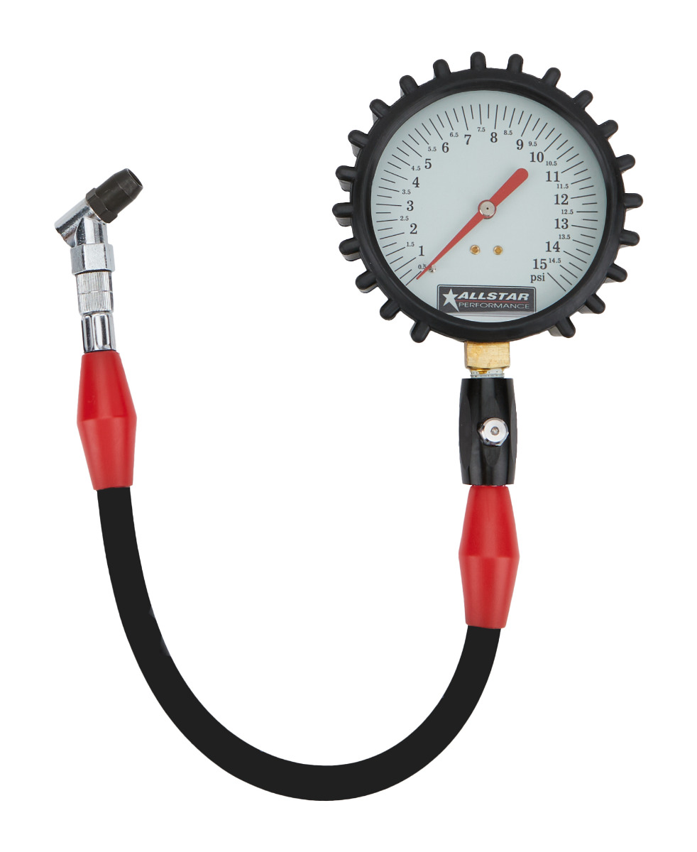 4" glow in the dark 0-15 psi tire gauge