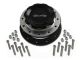 Pro-werks 4-1/4 in. Black Fill Cap with Silver Aluminum 12 Hole Fuel Cell Bung C74-715