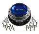 Pro-werks 4-1/4 in. Blue Fill Cap with Silver Aluminum 12 Hole Fuel Cell Bung C74-717