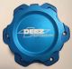 DEEZ Performance 6-Bolt Billet Aluminum Fuel Cell Cap & Bung Assembly-Blue
